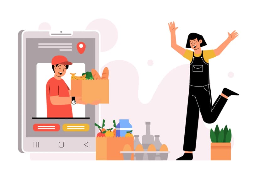 Grocery and ecommerce delivery app user interface
